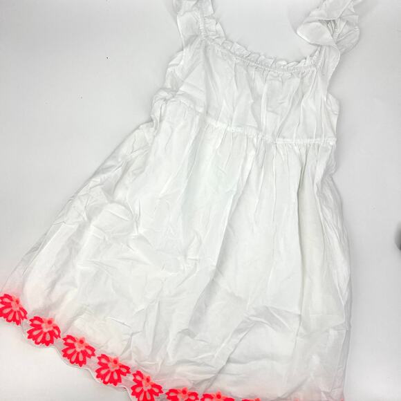 J. Crew Factory Flutter Sleeve Mini Dress Embroidered Hem Detail Size 10 - Picture 3 of 12